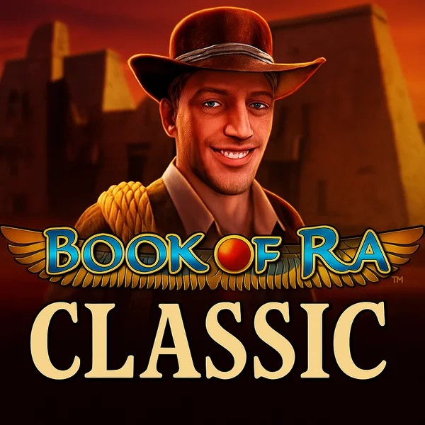 Book of Ra Classic online game logo by Novomatic on luckymeistercasino.eu