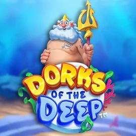 Dorks of the Deep slot logo by Hacksaw Gaming at Lucky Meister CasinoDorks of the Deep